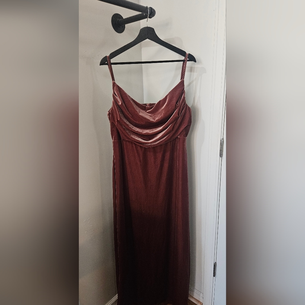 Revelry Velvet Terracotta Maxi Dress
